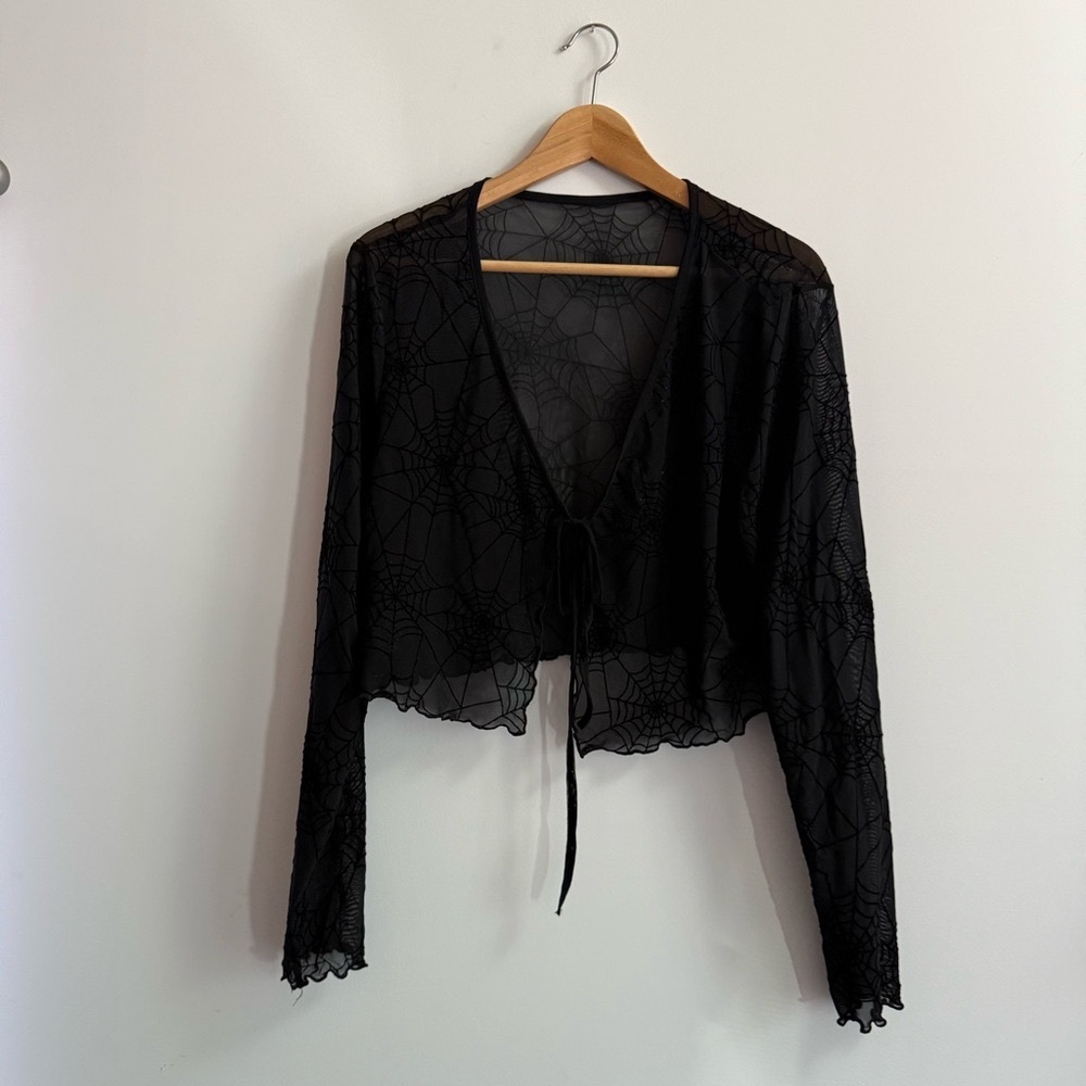 Spider web mesh tie front cover up top xl